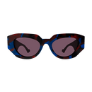 Gucci Emblem Ladies Sunglasses Havana Violet Frame GG1421S-003