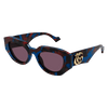 Gucci Emblem Ladies Sunglasses Havana Violet Frame GG1421S-003 Gucci
