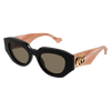Gucci Emblem Ladies Sunglasses Black Frame GG1421S-008 Gucci