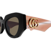 Gucci Emblem Ladies Sunglasses Black Frame GG1421S-008 Gucci