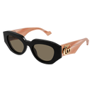 Gucci Emblem Ladies Sunglasses Black Frame GG1421S-008