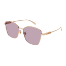Gucci Ladies Sunglasses Gold Frame Pink GG1805SA-003 Gucci