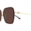 Gucci Emblem Ladies Sunglasses Brown Frame GG1850SA-003