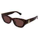 Gucci Emblem Ladies Sunglasses Havana Frame GG1954SA-002 Gucci
