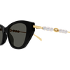 Gucci Emblem Ladies Sunglasses Black Pearl GG1968S-001 Gucci