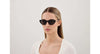 Gucci Emblem Ladies Sunglasses Black Pearl GG1968S-001 Gucci
