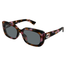 Gucci Emblem Ladies Sunglasses Purple Havana Frame GG1979SK-003 Gucci