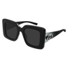 Gucci Emblem Ladies Sunglasses Black Frame GG2025S-001 Gucci