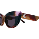 Gucci Emblem Ladies Sunglasses Purple Havana Frame GG2031S-002