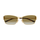Gucci Emblem Ladies Sunglasses Gold Frame GG2045S-003