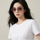 Gucci Emblem Ladies Sunglasses Silver Frame GG2046S-004