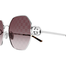 Gucci Emblem Ladies Sunglasses Silver Frame GG2046S-004