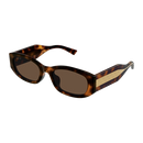 Gucci Sign Ladies Sunglasses Havana Frame Monogram GG2068SA-002