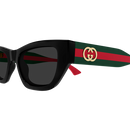 Gucci Sign Ladies Sunglasses Black Frame Green Logo GG2116S-001 Gucci