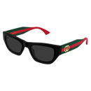Gucci Sign Ladies Sunglasses Black Frame Green Logo GG2116S-001 Gucci