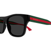 Gucci Sign Men's Sunglasses Black Frame Gucci Stripe GG2119S-001 Gucci