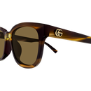 Gucci Emblem Ladies Sunglasses Havana Frame GG2126SK-003 Gucci