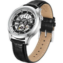 Rotary Greenwich Watch Men's Black Leather Skeleton Automatic GS02945/87 - WatchStatus Ltd