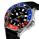 Rotary Seamatic Men's Watch 'Pepsi' Black Silicone GS04378/95 Rotary