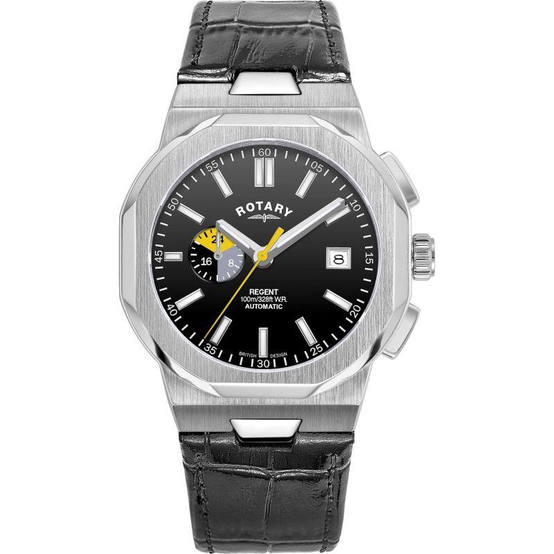 Rotary Regent Watch Men's Black Leather Automatic GS05455/04 - WatchStatus Ltd