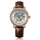 Rotary Les Originales Skeleton Men's Watch Rose Gold Leather Automatic GS90505/06