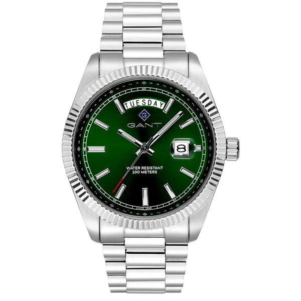 GANT Fairfax Men's Watch Silver Green Dial Day-Date GTG189003