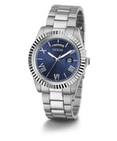 Guess Connoisseur Men's Watch Blue Silver Day/Date GW0265G7