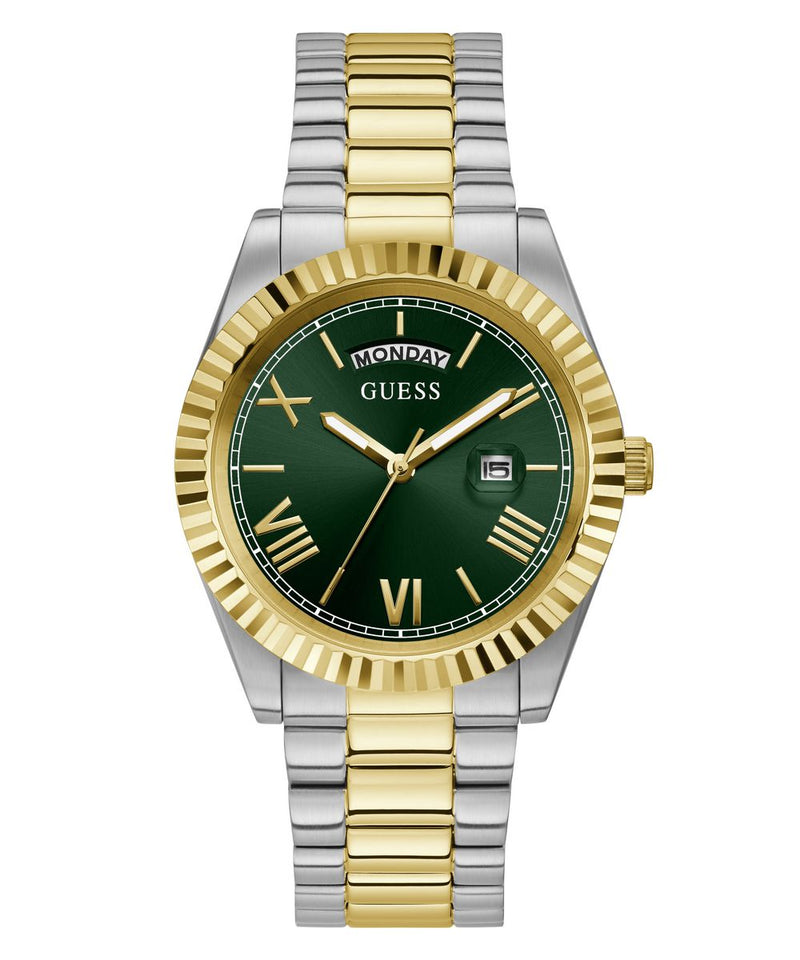 Guess Connoisseur Men's Watch Two-Tone Green Dial GW0265G8