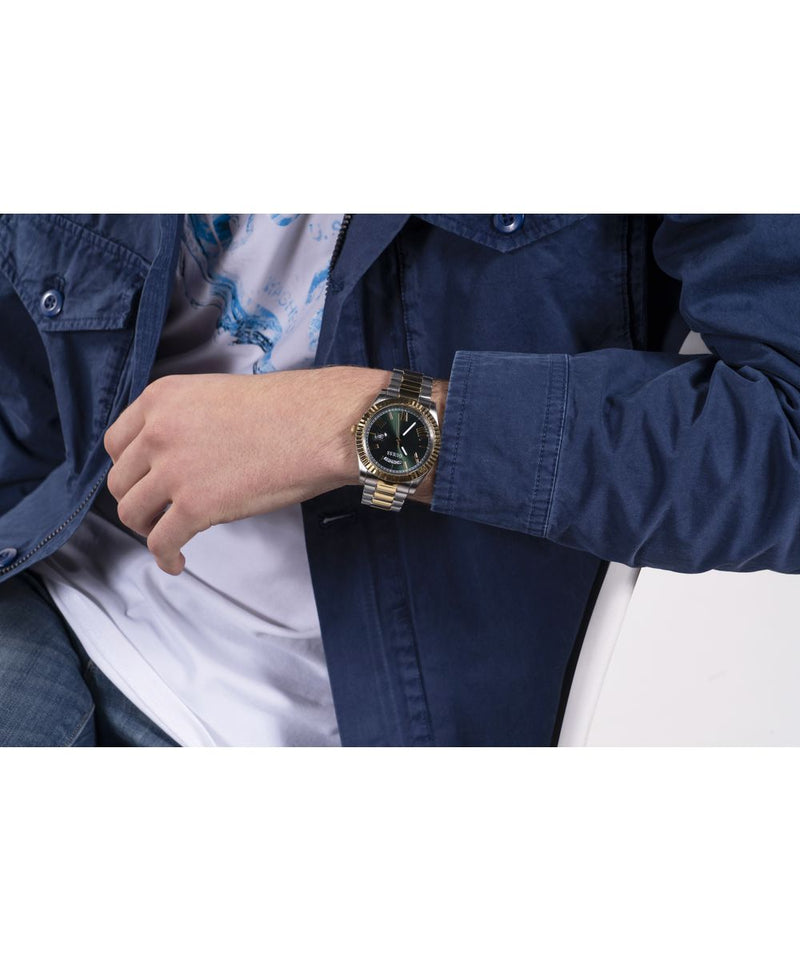 Guess Connoisseur Men's Watch Two-Tone Green Dial GW0265G8