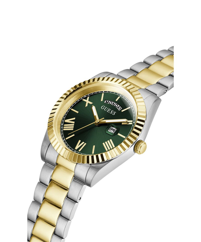 Guess Connoisseur Men's Watch Two-Tone Green Dial GW0265G8