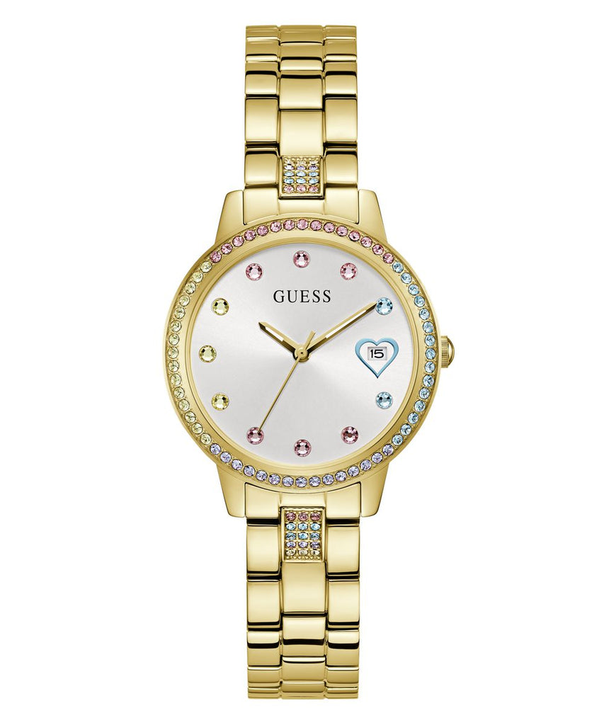 Guess Three Of Hearts Ladies Watch Gold GW0657L2
