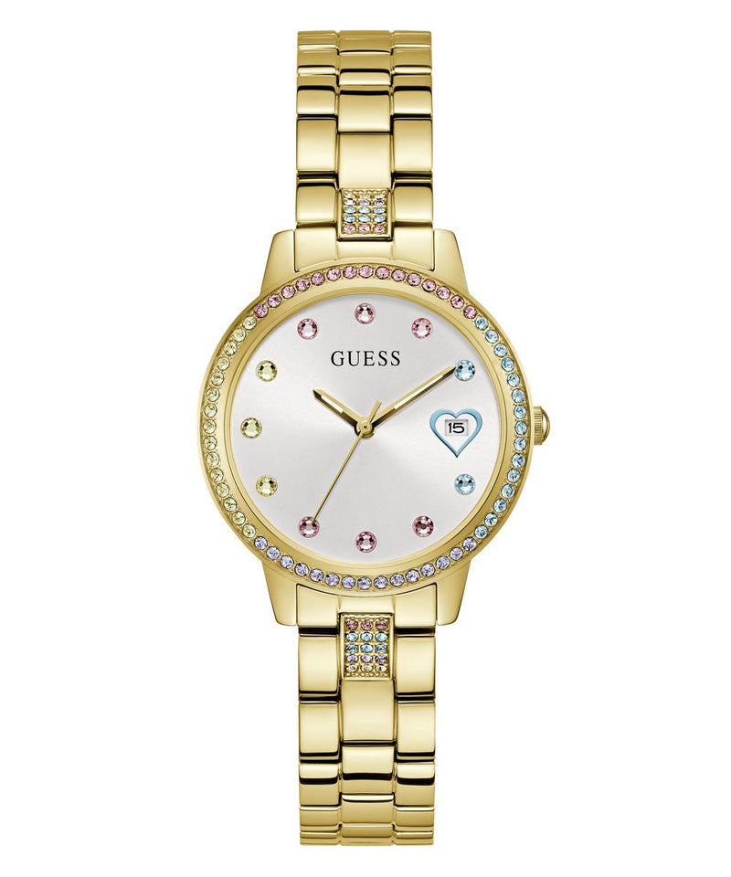 Guess Three Of Hearts Ladies Watch Gold GW0657L2