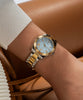 Guess Mini Luna Watch Ladies Two-Tone Pastel Blue Dial GW0687L4 Guess