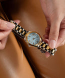 Guess Mini Luna Watch Ladies Two-Tone Pastel Blue Dial GW0687L4