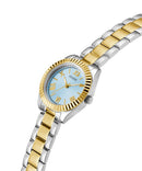 Guess Mini Luna Watch Ladies Two-Tone Pastel Blue Dial GW0687L4