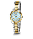Guess Mini Luna Watch Ladies Two-Tone Pastel Blue Dial GW0687L4