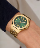 Guess Emperor Men's Watch Gold with Green Dial GW0849G2