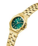Guess Empress Ladies Watch Gold Green GW0873L2