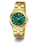 Guess Empress Ladies Watch Gold Green GW0873L2