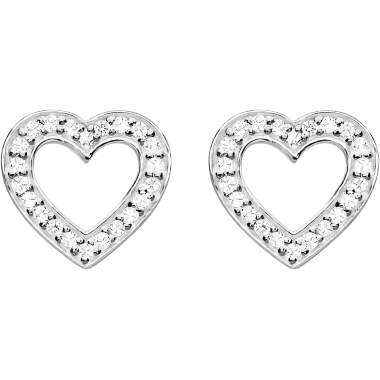 Thomas Sabo Stud Earrings Hearts Large Silver H1945-051-14