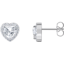 Thomas Sabo Stud Earrings Heart Shaped Halo Silver H2305-051-14