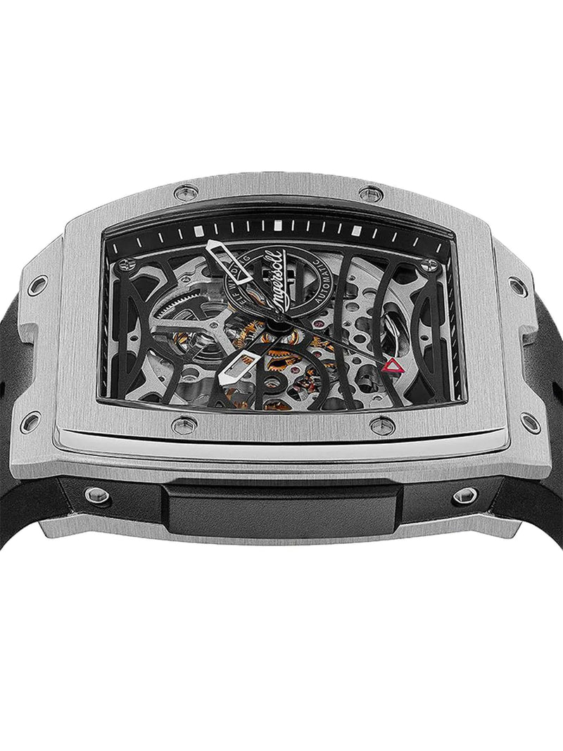 Ingersoll The Challenger Men's Watch Black Silicone Skeleton Automatic I12301