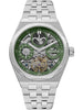 Ingersoll The Broadway Men's Watch Silver Green Skeleton Automatic I12905 Ingersoll
