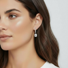 Emerald Halo Diamond Drop Earrings DiamondStatus