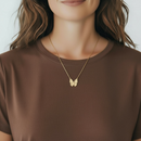 Butterfly Oval Diamond Pavé Pendant