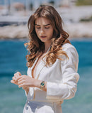 Jacques du Manoir Inspiration Ladies Watch Two Tone Green Dial JWL01206