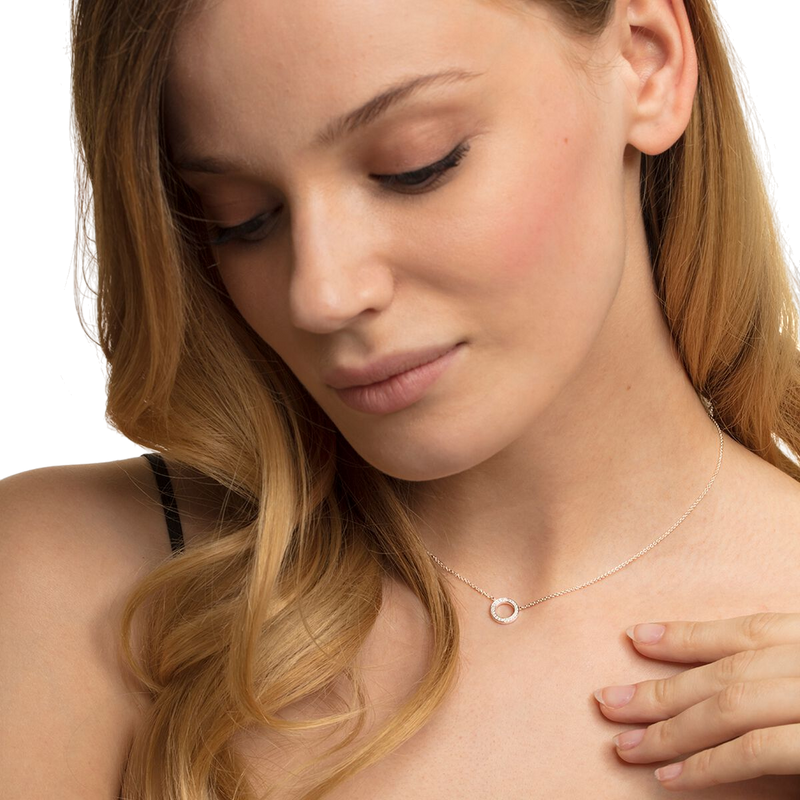 Thomas Sabo Small Circle Necklace Silver KE1650-051-14