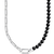 Thomas Sabo Necklace Black Beads And Silver Link KE2179-507-11
