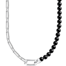 Thomas Sabo Necklace Black Beads And Silver Link KE2179-507-11 Thomas Sabo