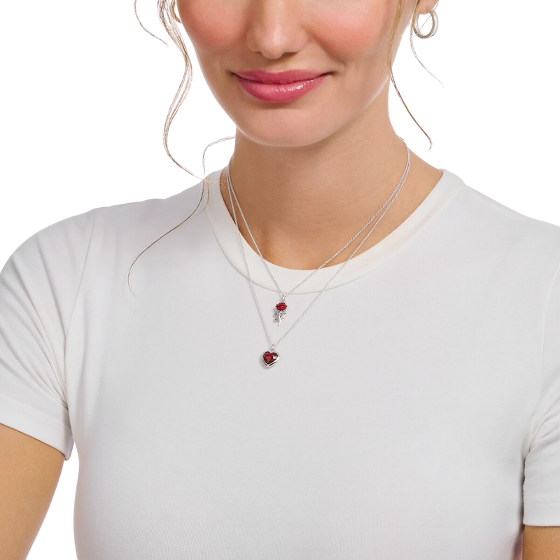 Thomas Sabo Necklace Heart Red Zirconia Silver KE2268-051-10